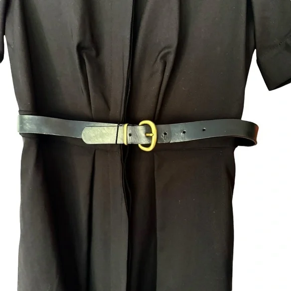 Donna Karan Short Sleeve Black A-Line Midi Dress - Picture 6 of 9